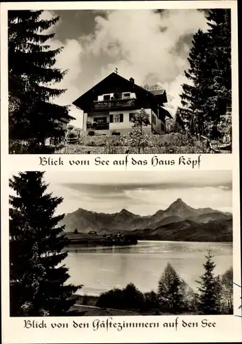 Ak Oberkirch Weißensee Füssen im Ostallgäu, Haus Köpf, Seeblick