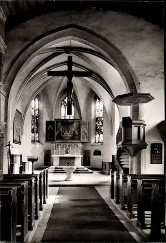 Ak Mühlhausen in Mittelfranken, Evang. Luth. Kirche, Innenansicht