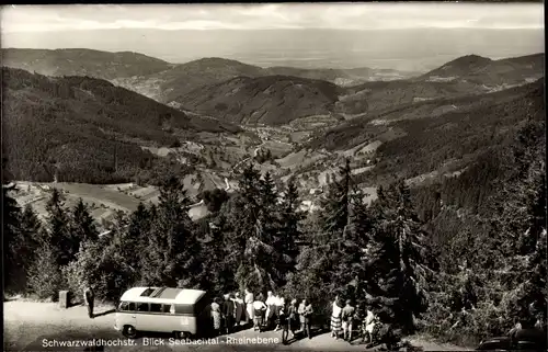 Ak Seebach in Baden Schwarzwald, Schwarzwaldhochstraße, Reisebus, Ausflugsgesellschaft, Rheinebene