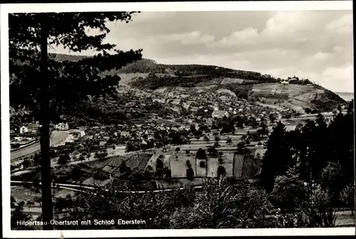 Ak Hilpertsau Gernsbach im Murgtal Schwarzwald, Obertsrot mit Schloss Eberstein