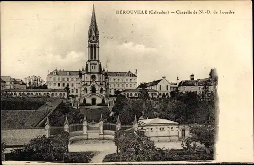 Ak Hérouville Calvados, Chapelle Notre Dame de Lourdes