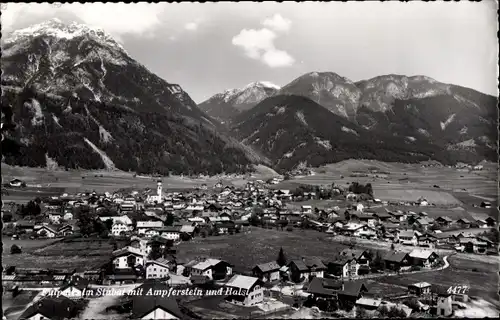 Ak Fulpmes in Tirol, Blick über den Ort und das Tal, Bergpanorama, Ampferstein