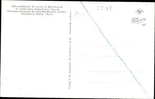 Ak Kennfus Bad Bertrich, Entersburg, Ortspartie, Berge