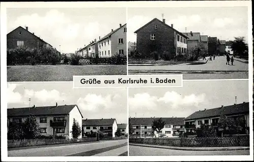 Ak Karlsruhe in Baden, Straßenansichten, Siedlung