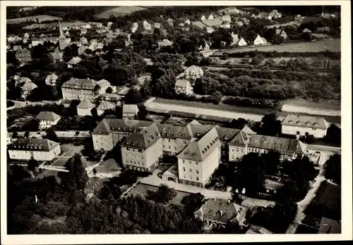 Ak Lübbecke in Westfalen, Kreiskrankenhaus, Luftbild