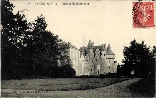 Ak Brigné Maine et Loire, Chateau de Maurepart