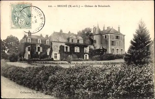 Ak Brigné Maine et Loire, Chateau de Boisairault