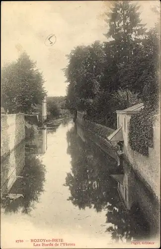 Ak Rozoy en Brie Seine et Marne, Les Bords de l'Yerres