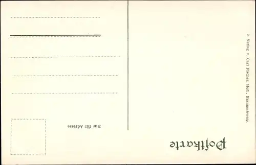 Ak Braunschweig in Niedersachsen, Alter Hof, Poststraße 6