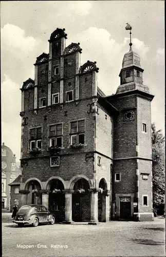 Ak Meppen im Emsland, Rathaus