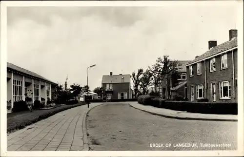 Ak Broek op Langedijk Nordholland Niederlande, Tuinbouwschool