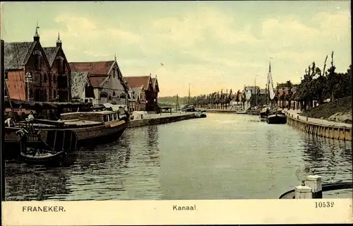 Ak Franeker Friesland Niederlande, Kanaal