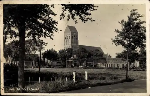 Ak Ferwert Ferwerd Fryslân Friesland Niederlande, Teilansicht des Ortes