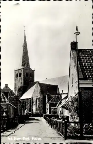 Ak Hallum Friesland Niederlande, Ned. Herv. Kerk