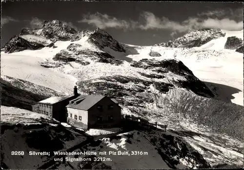 Ak Partenen Gaschurn in Vorarlberg, Silvretta, Wiesbadener Hütte, Piz Buin, Signalhorn