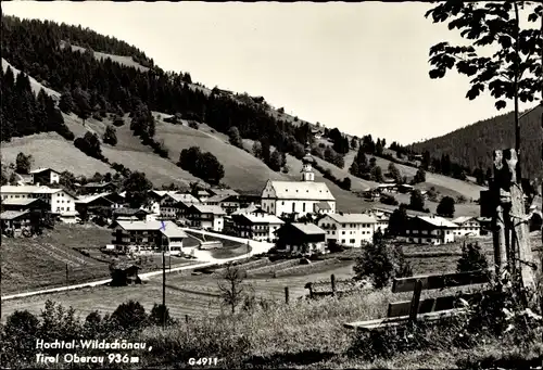 Ak Oberau Hochtal Wildschönau Tirol, Blick auf den Ort