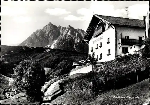 Ak Schönberg im Stubaital in Tirol, Gasthaus Gleinserhof