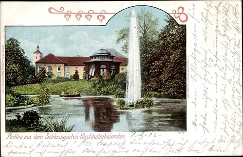 Ak Kirchheimbolanden in der Pfalz, Schlossgarten, Fontaine