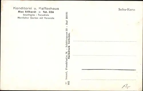 Ak Teuchern im Burgenlandkreis, Cafe, Inh. M. Billhardt, Innenansicht, Konditorei