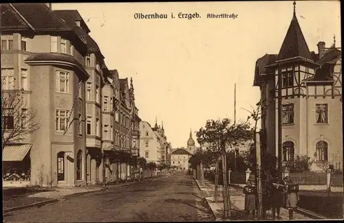 Ak Olbernhau im Erzgebirge, Albertstraße
