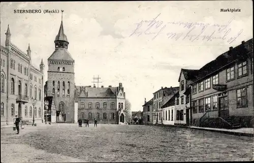 Ak Sternberg in Mecklenburg, Marktplatz