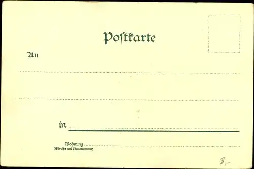 Litho Gruß vom Dampfer, Passagiere an Deck