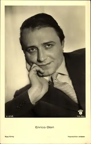 Ak Schauspieler Enrico Glori, Portrait