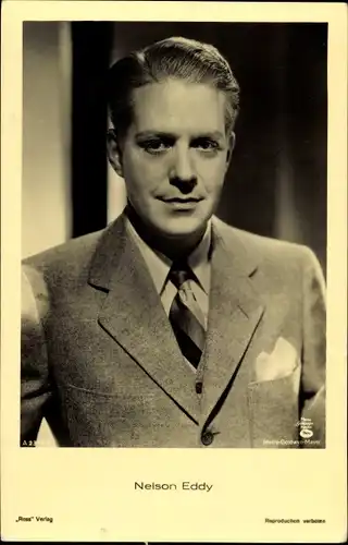 Ak Schauspieler Nelson Eddy, Portrait, Ross