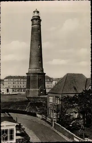 Ak Insel Borkum im Kreis Leer, Blick zum Leuchtturm