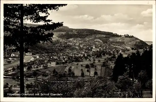 Ak Hilpertsau Gernsbach im Murgtal Schwarzwald, Obertsrot mit Schloss Eberstein