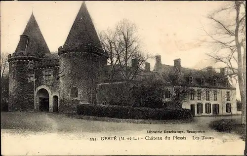 Ak Gesté Maine et Loire, Chateau du Plessis, Les Tours