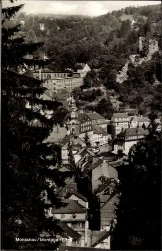 Ak Monschau Montjoie in der Eifel, Gesamtansicht, Innenstadt, Burgruine