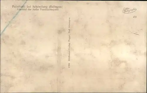 Ak Schömberg im Zollernalbkreis, Palmbühl, Judas Thaddäus Kapelle, Altarbild