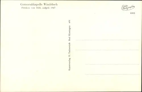 Ak Windsbach Mittelfranken, Gottesruhkapelle, Fresken von 1430