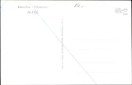 Ak Künzelsau Baden Württemberg, Schnurgasse