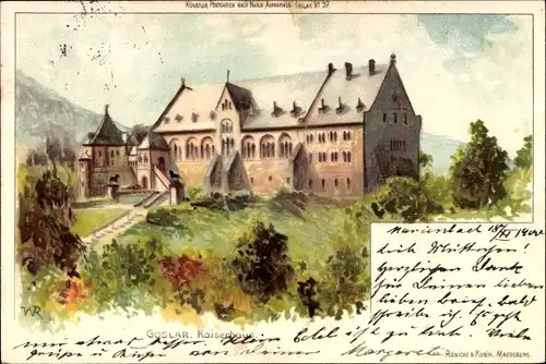 Künstler Litho WR, Goslar am Harz, Kaiserhaus