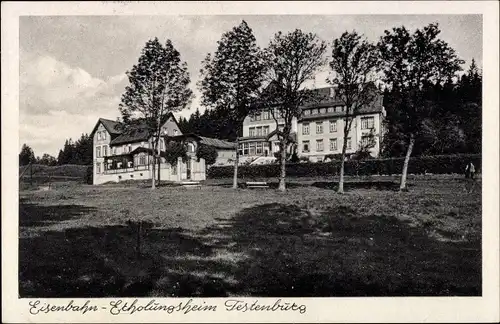 Ak Festenburg Altenau Clausthal Zellerfeld im Oberharz, Eisenbahn Erholungsheim