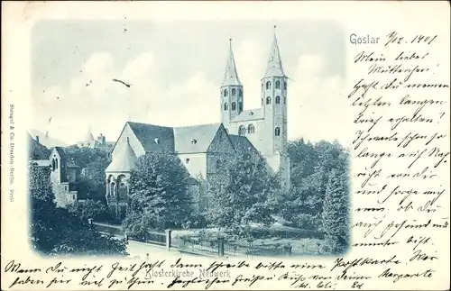 Ak Goslar am Harz, Blick auf die Klosterkirche Neuwerk