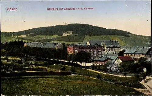 Ak Goslar am Harz, Steinberg, Kaiserhaus, Kasernen