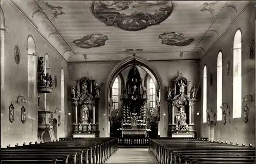 Ak Unterharmersbach Zell am Harmersbach Schwarzwald Baden, Wallfahrtskirche, Inneres