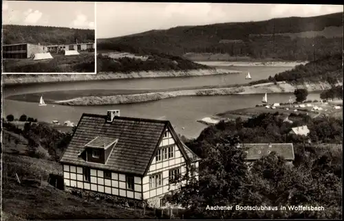 Ak Woffelsbach Simmerath in der Eifel, Aachener Bootsclubhaus