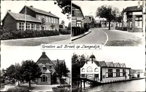 Ak Broek op Langedijk Nordholland Niederlande, Ortsansichten, Häuser, Straßenpartie