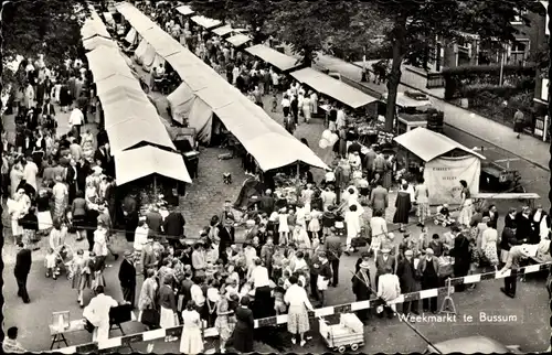 Ak Bussum Nordholland Niederlande, Weekmarkt