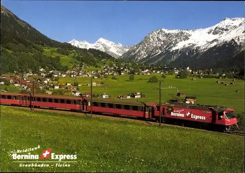 Ak Bernina Express, Graubünden-Ticino, Eisenbahn