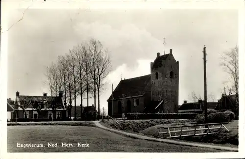 Ak Engwierum Friesland Niederlande, Ned. Herv. Kerk