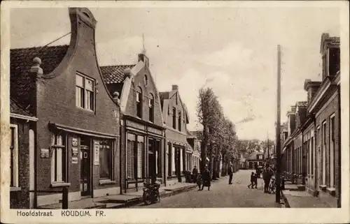 Ak Koudum Friesland Niederlande, Hoofdstraat