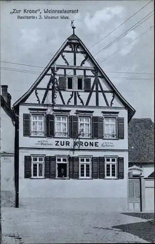 Ak Eltville am Rhein Hessen, Restaurant Zur Krone