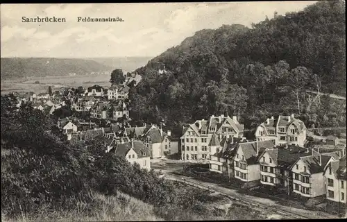 Ak Saarbrücken im Saarland, Feldmannstraße, Ort