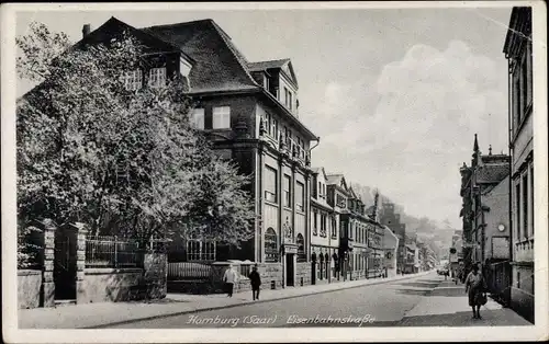 Ak Homburg in der Pfalz Saarland, Eisenbahnstraße