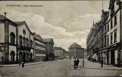 Ak Zweibrücken in der Pfalz, Obere Hauptstraße